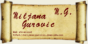 Miljana Gurović vizit kartica